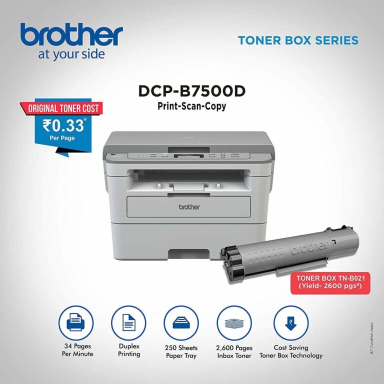 Brother DCP-B7535DW Multi-Function Monochrome Laser Printer With Auto ...