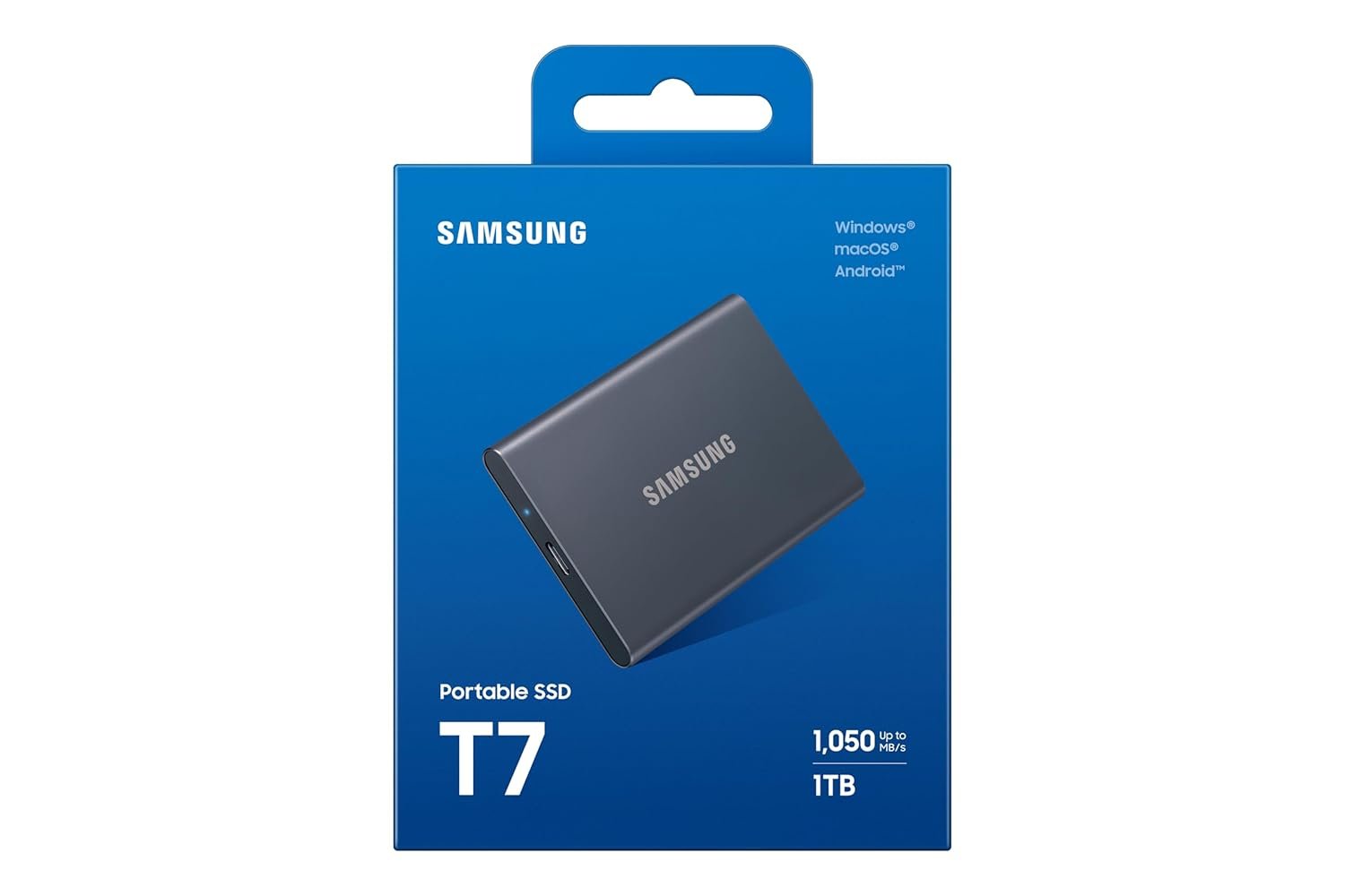 Samsung T7 1TB Up to 1,050MB/s USB 3.2 Gen 2 (10Gbps, Type-C) External Solid State Drive (Portable SSD) Black (MU-PC1T0K) - Image 6