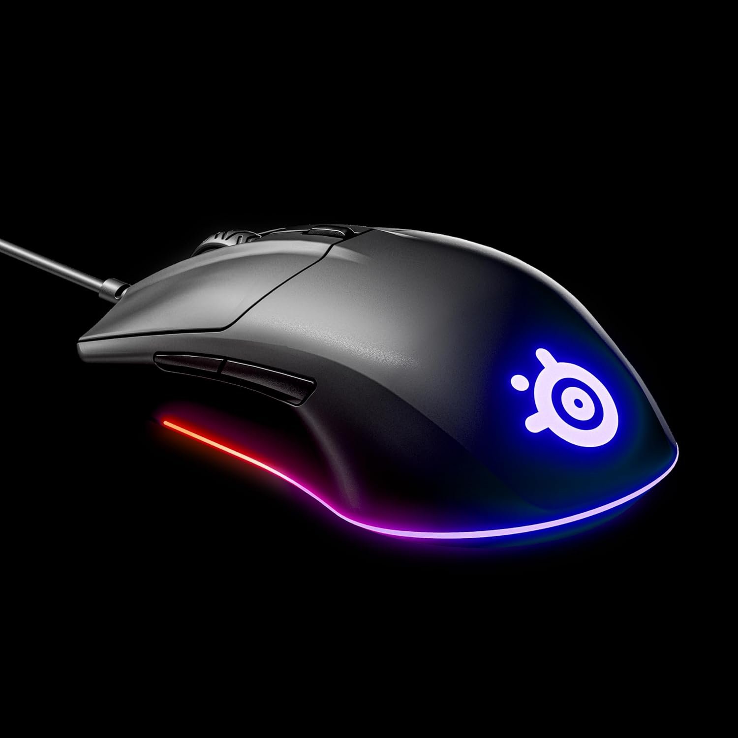 SteelSeries Rival 3 USB Gaming Mouse - 8,500 CPI TrueMove Core Optical Sensor - 6 Programmable Buttons - Split Trigger Buttons - Brilliant Prism RGB Lighting - Image 7