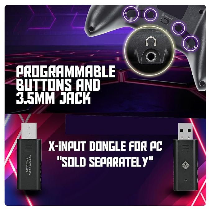 Cosmic Byte Stratos Xenon All in One PS4/iOS/Android/PC Wireless Programmable Gamepad, Magnetic Accurate Triggers (Black) - Image 3