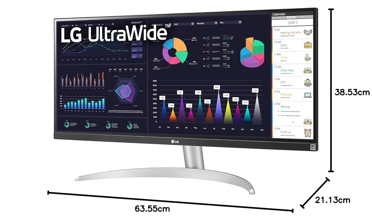 LG UltraWide FHD 26-Inch Computer Monitor 26WQ500-B, IPS with HDR 10 Compatibility and AMD FreeSync, Black - Image 3