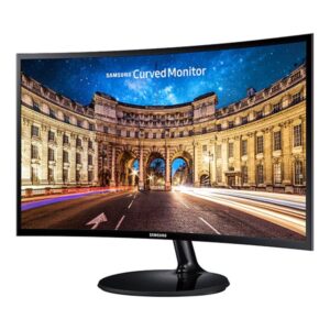 Samsung 24-inch(59.8cm) FHD, 1800R Curved Monitor, VA Panel, Slim Design, AMD FreeSync, Flicker Free, HDMI, Audio Ports (LC24F390FHWXXL, Black)