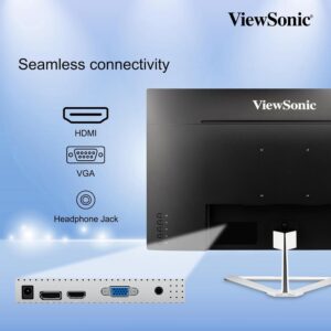 Alternative view of ViewSonic VX2776-SH (from USA) 68.58Cm (27 ") FHD IPS Monitor, Premium, Aesthetic Design, Frameless Bezel, Thin Profile & Unique Triangular Stand, 75Hz, Eye Care, 100% sRGB, HDMI,VGA- Sliver