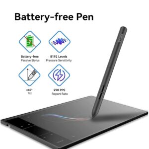 Alternative view of VEIKK A30 Graphic Drawing Tablet, 10 * 6 Inch/25.4 x15.2 cm Pen Tablet with 8192 Levels Passive Pen, Compatible with Windows, Mac,Linux and Android