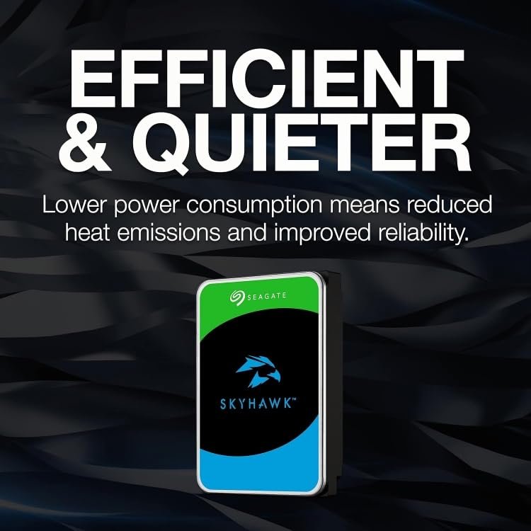 Seagate Skyhawk 4TB Surveillance Internal Hard Drive HDD – 3.5 Inch Security Camera System with Drive Health Management, with 3 yr Rescue Data Recovery Services (ST4000VX013) - Image 3