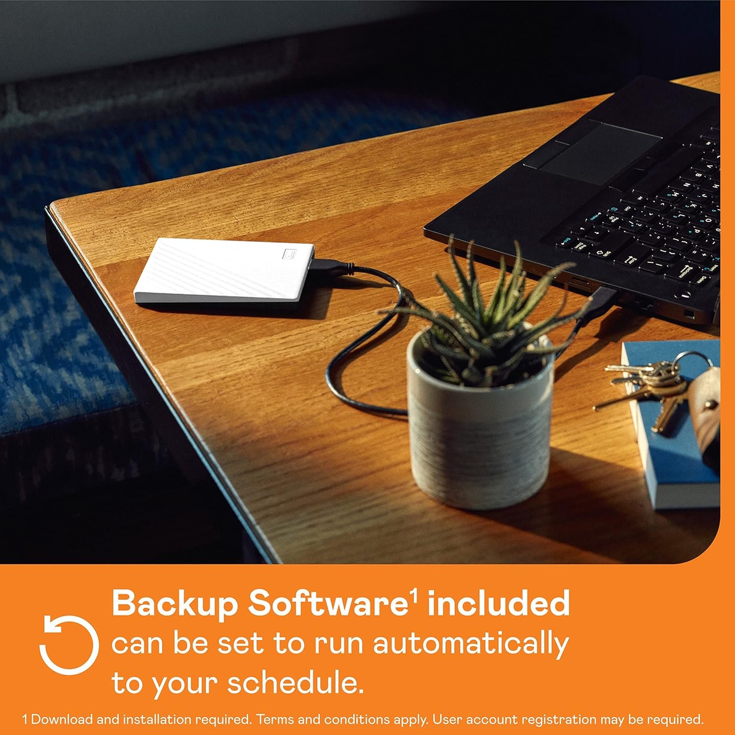 Western Digital WD 2TB My Passport Portable Hard Disk Drive, USB 3.0 with Automatic Backup, 256 Bit AES Hardware Encryption,Password Protection,Compatible with Windows and Mac, External HDD-White - Image 2