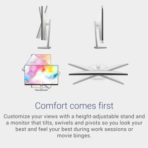 Alternative view of Dell 27"(68.58 cm) S2722DC, QHD Monitor, Built in Dual Speakers & USB-C Hub, IPS Panel, Refresh Rate:75Hz, ResponseTime:4ms, Colour Gamut: 99% sRGB, Ports: 1xHDMI, 1xUSB-C, 2xUSB 3.2, 1xAudio Line Out