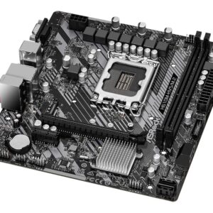 Alternative view of Asrock H610M-HVS/M.2 R2.0 Motherboard, Intel Socket 1700, 12th Gen, Micro ATX, DDR4 3200MHz, 1x PCIe 4.0 x16, 1x PCI-e 3.0 x1, 7.1 Channel Audio, Ultra M.2, USB 3.2 Gen1, Gigabit LAN, HDMI, VGA