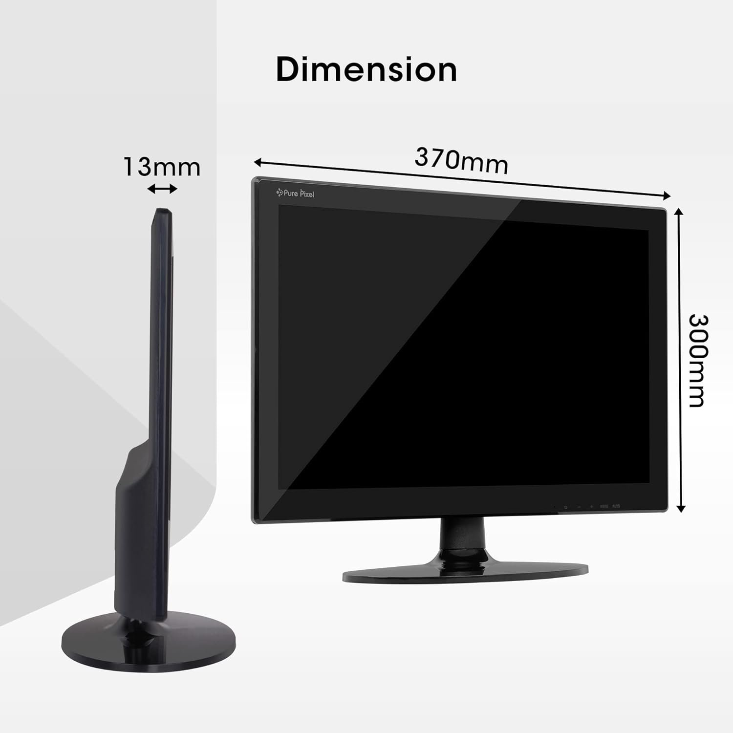 ZEBRONICS Zeb-V16HD LED Monitor with15.4 with Supporting HDMI, has VGA Input, HD 1280 x 800 Pixels, Glossy Panel, Slim Feature and Wall mountable - Image 4