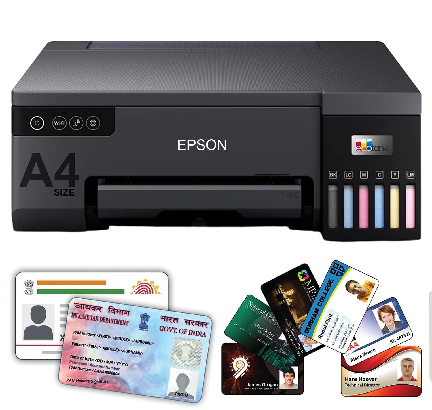 Epson Eco Tank L8050 Wireless Colour Home Inkjet Printers, Multicolor - Image 3