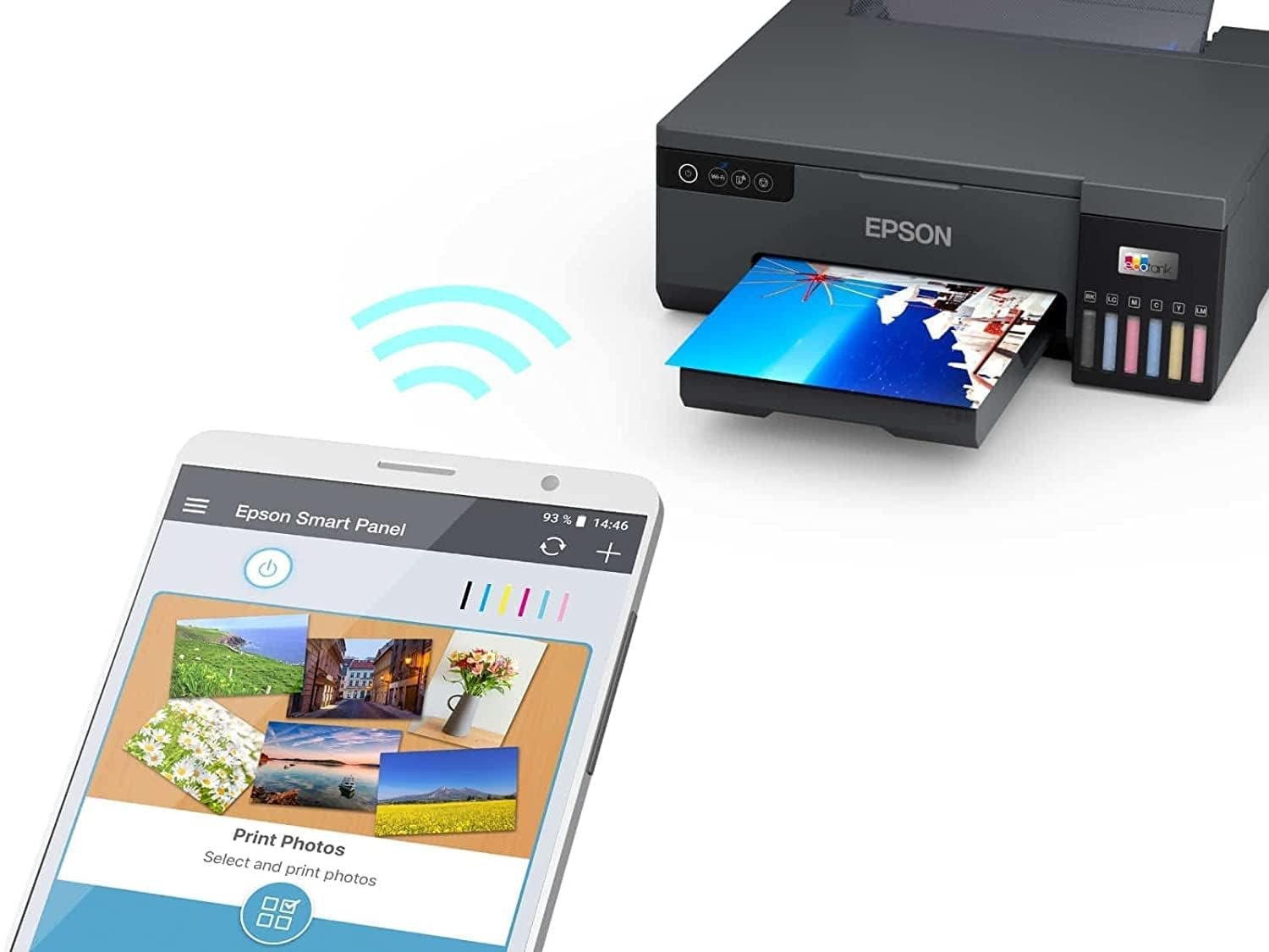 Epson Eco Tank L8050 Wireless Colour Home Inkjet Printers, Multicolor - Image 4