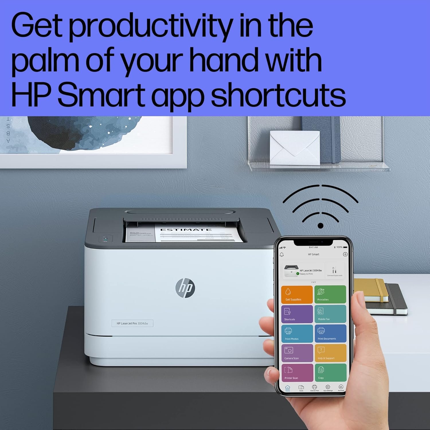HP Laserjet 3004dw Duplex Printer: Black & White Printer, Self Reset Dual Band WiFi with self heal, Ethernet, Fast Printing Upto 33ppm, Easy and Secure Setup, HP Smart App Enabled - Image 4