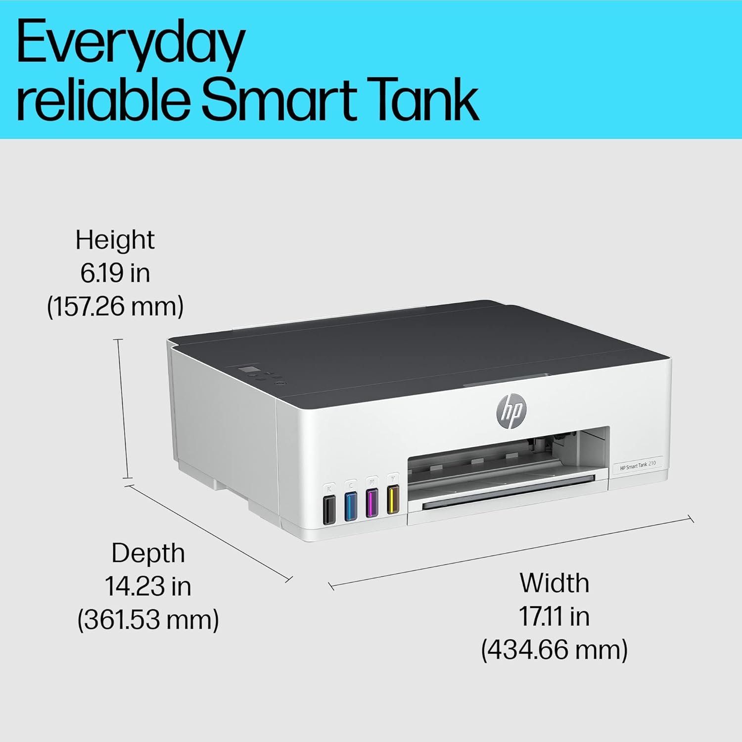 HP Smart Tank 210 Single Function WiFi Colour Printer (Upto 8K Black and 6000 Colour Pages) - Image 3