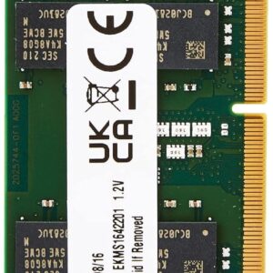 Alternative view of Kingston 16GB DDR4 3200Mhz Non ECC Laptop Memory CL 22,RAM SODIMM (KVR32S22D8/16), Green