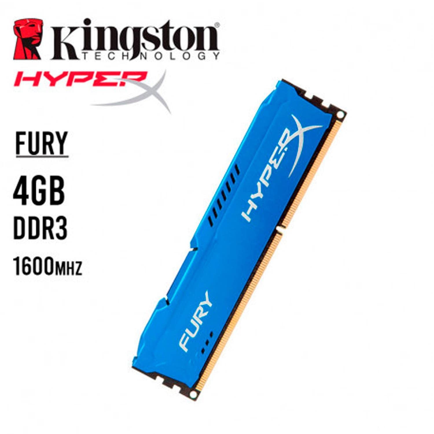 HyperX Fury 4GB 1600MHz DDR3 CL10 DIMM - Blue (HX316C10F/4) - Image 4