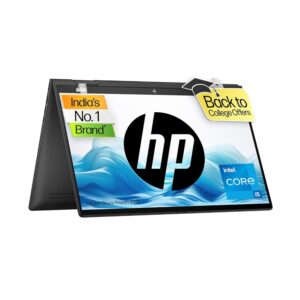 HP Envy x360 AI Laptop, 12th Gen Intel Core i5-1235U, 10-12 Tops, 16GB DDR4, 512GB SSD, 15.6-inch(39.6cm),Touchscreen, FHD,NVIDIA RTX 2050, 5MP IR Camera, B&O (Win11, Office21, Black,1.7 kg) ew0021TX