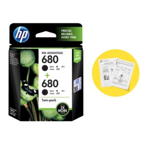 HP 680 2-Pack Black/Tri-Color Original Ink Advantage Cartridges