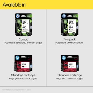 Alternative view of HP 680 2-Pack Black/Tri-Color Original Ink Advantage Cartridges