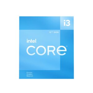 Intel Core i3 12100F 12th Gen Generation Desktop PC Processor CPU with 12MB Cache and up to 4.30 GHz Clock Speed 3 Years Warranty with Fan LGA 1700 Socket