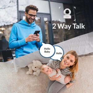 Alternative view of CP PLUS 2MP Full HD Smart Wi-fi Security Camera | 360? with Pan Tilt | 2Way Talk | Cloud Monitoring | Motion Detection| Night Vision | Supports SD Card (Upto 128 GB), Alexa & Ok Google | CP-E21A